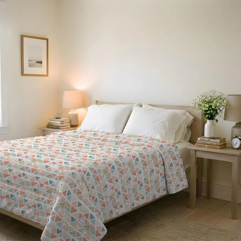 Italian Bed Linen BASIC Printed Summer Quilt, Microfibre, Different, Double 250 x 240 cm