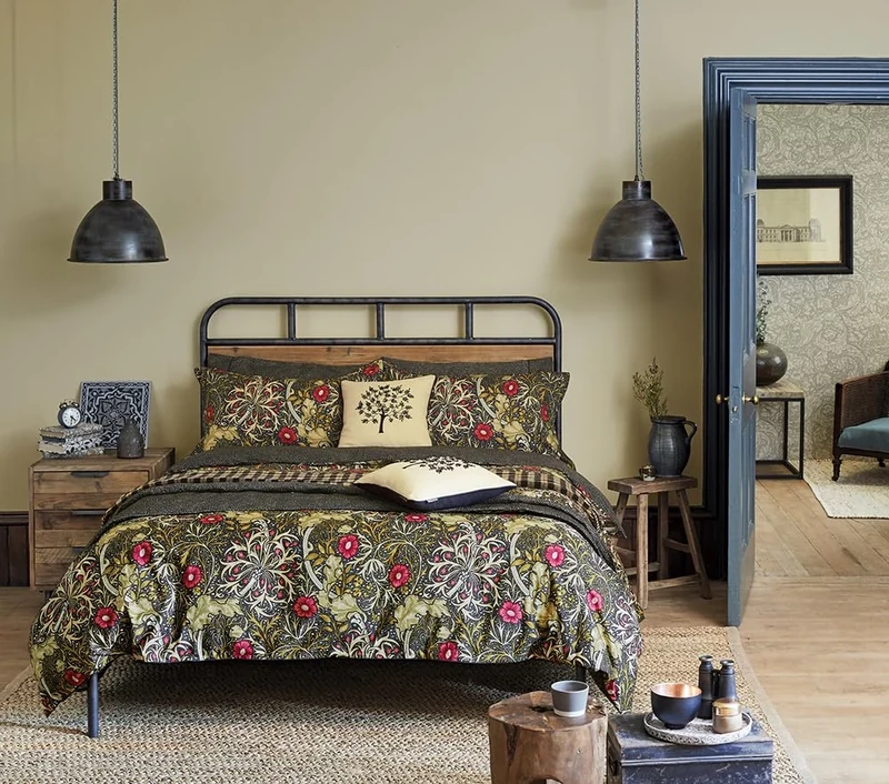 Morris Seaweed Duvet Cover Set, Black