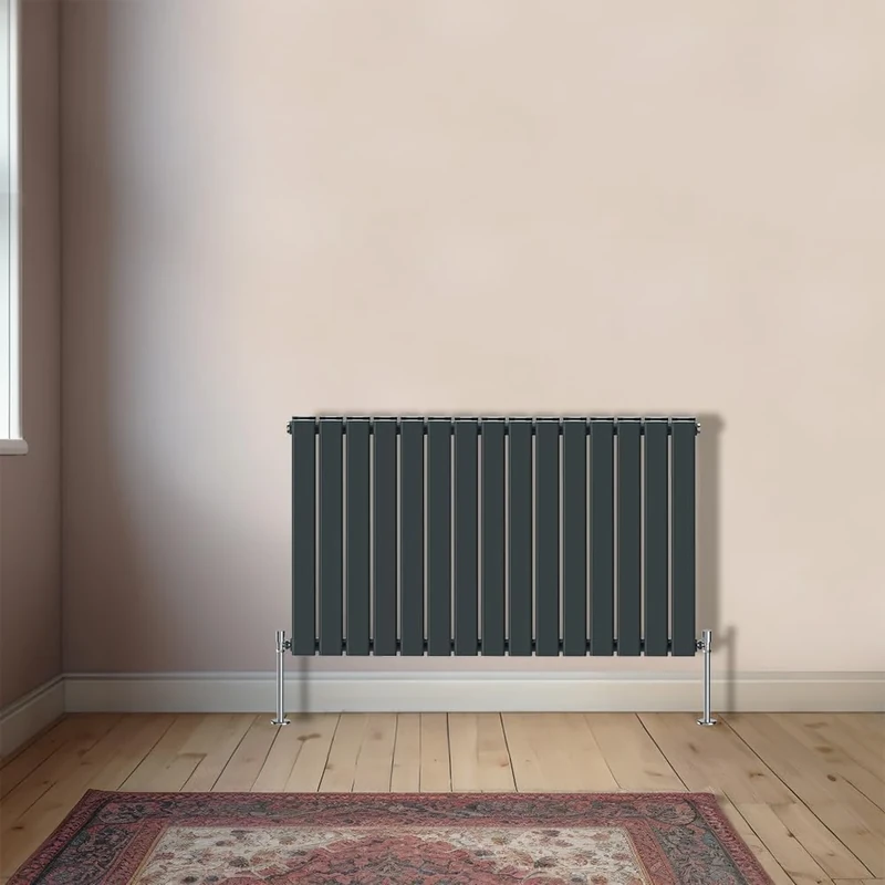 NRG Horizontal 600x1020mm - Double Flat Panel Column Designer Bathroom Central Heating Radiator Anthracite