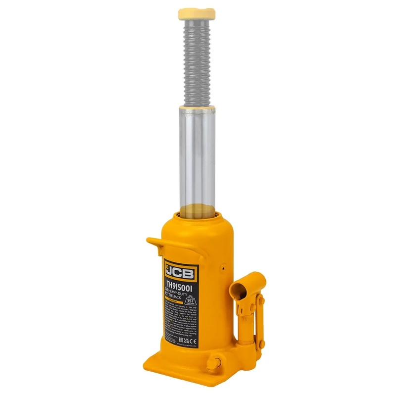 JCB 15 Tonne Heavy-Duty Automotive Hydraulic Bottle Jack, 508mm Maximum Lift JCB-TH915001