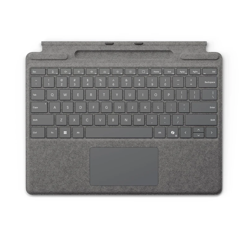 Microsoft Surface Pro Keyboard with Slim Pen Storage | Platinum | Compatible with Surface Pro Copilot +, Surface Pro 9, or Surface Pro 8