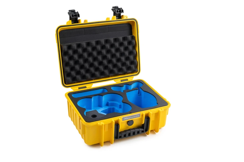 B&W PP.166.Avata2 Outdoor Transport Case for DJI Avata 2 Fly More Combo Drone - Waterproof according to IP67 Certification, Dustproof, Shatterproof and Indestructible, yellow, 42 x 33 x 18 cm, DJI
