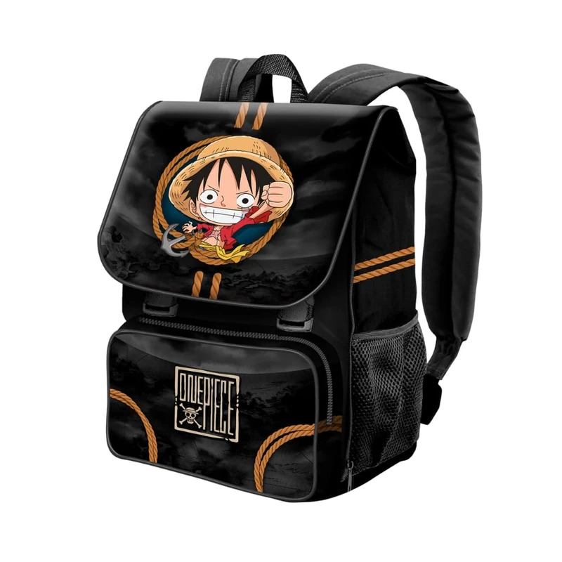 One Piece Ropes-EXP Expandable Backpack, Black, 21 x 33 cm, Capacity 28 L - Image 1