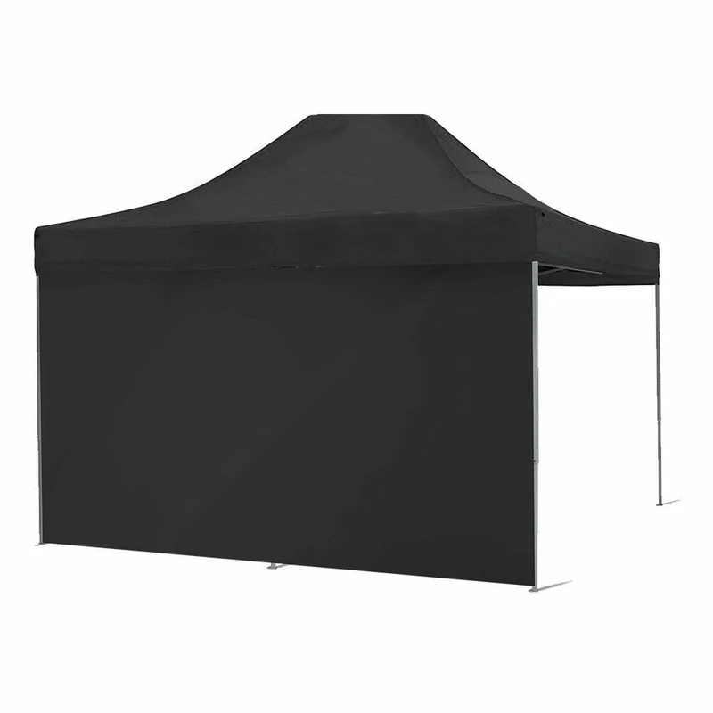 OCC MOTOR SPORT 2 x Black Tent Wall 3 x 2 40 mm 420 Oxford, Black/White, 3 x 2 metros