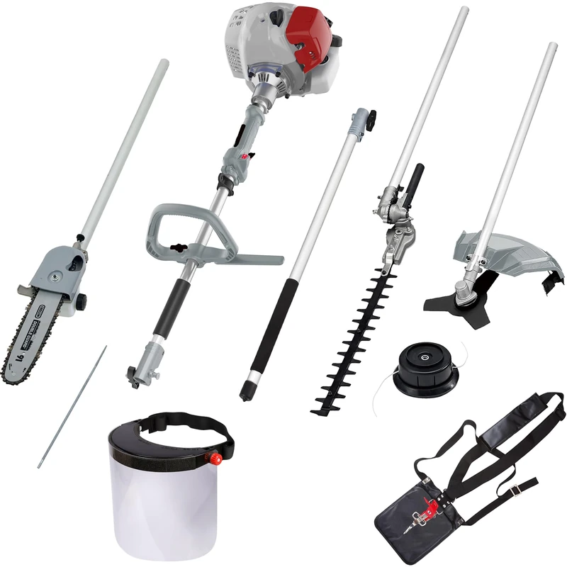 IKRA Multitool IBKH 33-1 Petrol 4in1 Multifunctional Garden Tool Including Protective Cover & Chain File