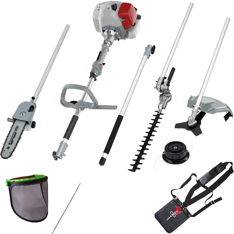 IKRA Multitool IBKH 33-1 Petrol 4in1 Multifunctional Garden Tool Including Protective Cover & Chain File