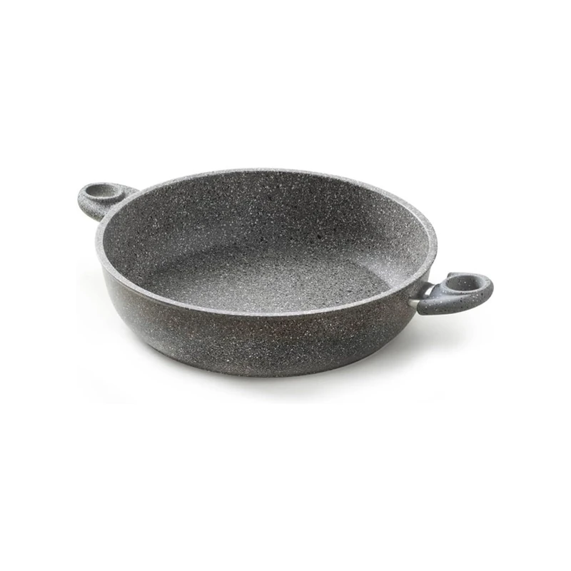 Tall Saucepan with 2 Non-Stick Handles - Saucepan with Stone Coating, Healthy Cooking Without Oil, Scratch Resistant, Ideal for Sauces and Broths, 32 cm, Made in Italy - Image 1