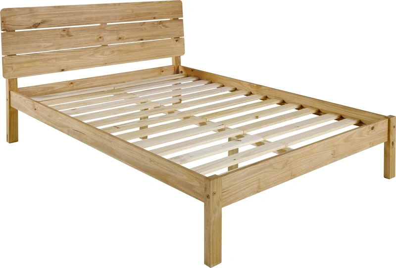 Seconique Ronan 4'6" Bed in Waxed Pine - DOUBLE