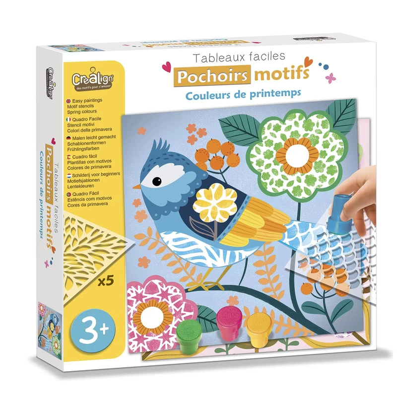Crea Lign Stencils Patterns CL207 - Kids Art Kit with Easel - Image 1