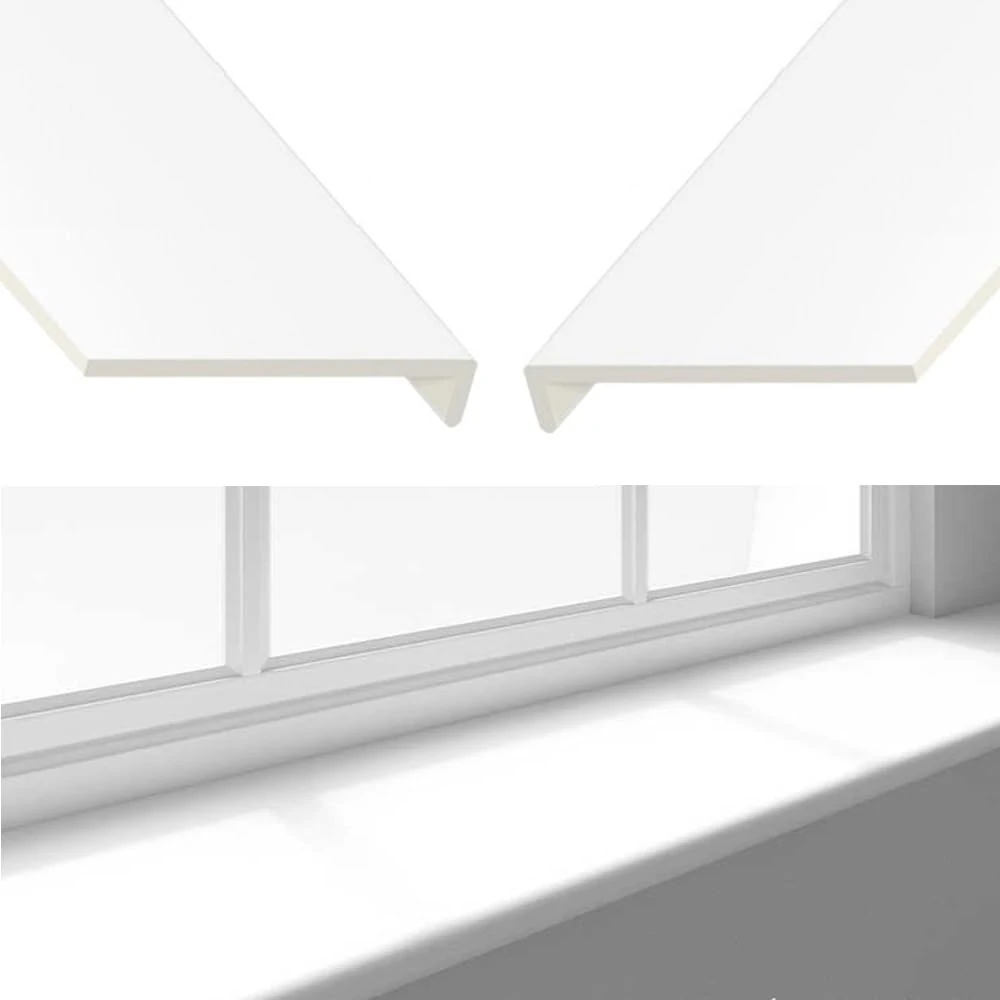 Window Sill Capping Board - Square Edge Window Board Sill Cover - Plastic Window Cill Cover - 225mm (W) x 1 Metre (L) x 9mm (T)