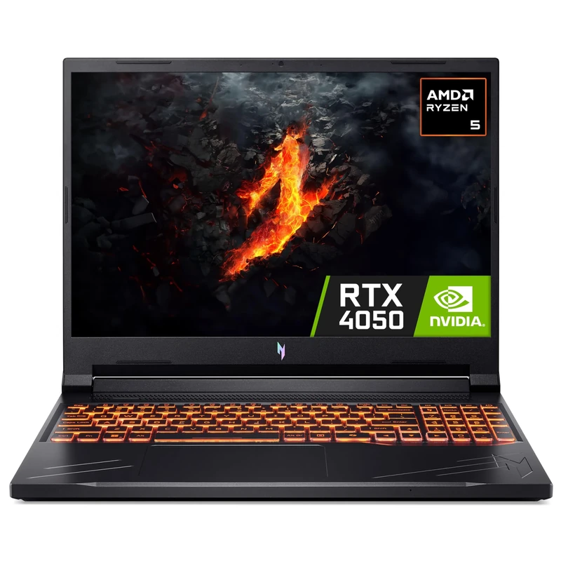 acer Nitro V 16 ANV16-41 Gaming Laptop - AMD Ryzen 5 8645HS, 16GB, 512GB SSD, NVIDIA GeForce RTX 4050 6G, 16" WUXGA IPS 165Hz, Windows 11, Black