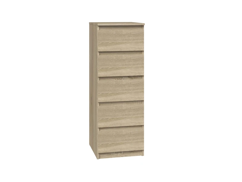 Lugo Oak Wood Drawer Chest - Sonoma 5 Drawers Classic Design Spacious - Bedroom Furniture Storage Cabinet - Image 1