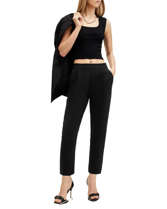 AllSaints Women's Aleida Tri Trouser, Black, 8