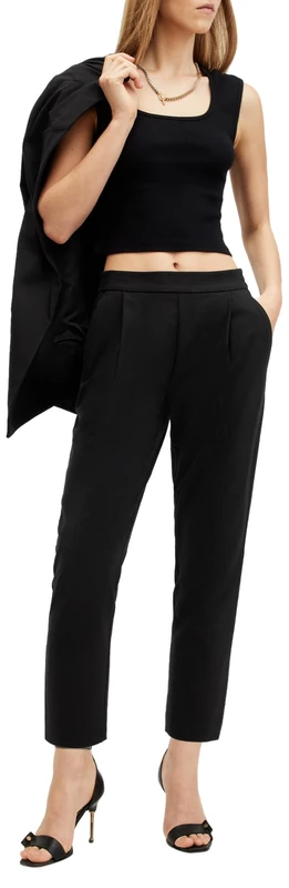 AllSaints Women's Aleida Tri Trouser, Black, 10