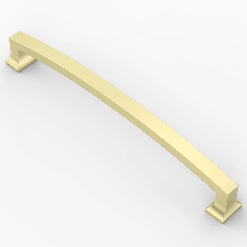 Asidrama 10 Pack 10 Inch(254mm) Brushed Brass Kitchen Cabinet Handles, Cabinet Pulls Kitchen Cabinet Hardware for Cupboard Drawer Pulls