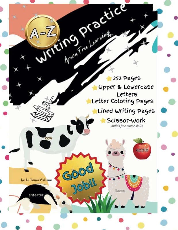 Areca-Tree Learning 252-Page A-Z Writing Practice Book - Image 1