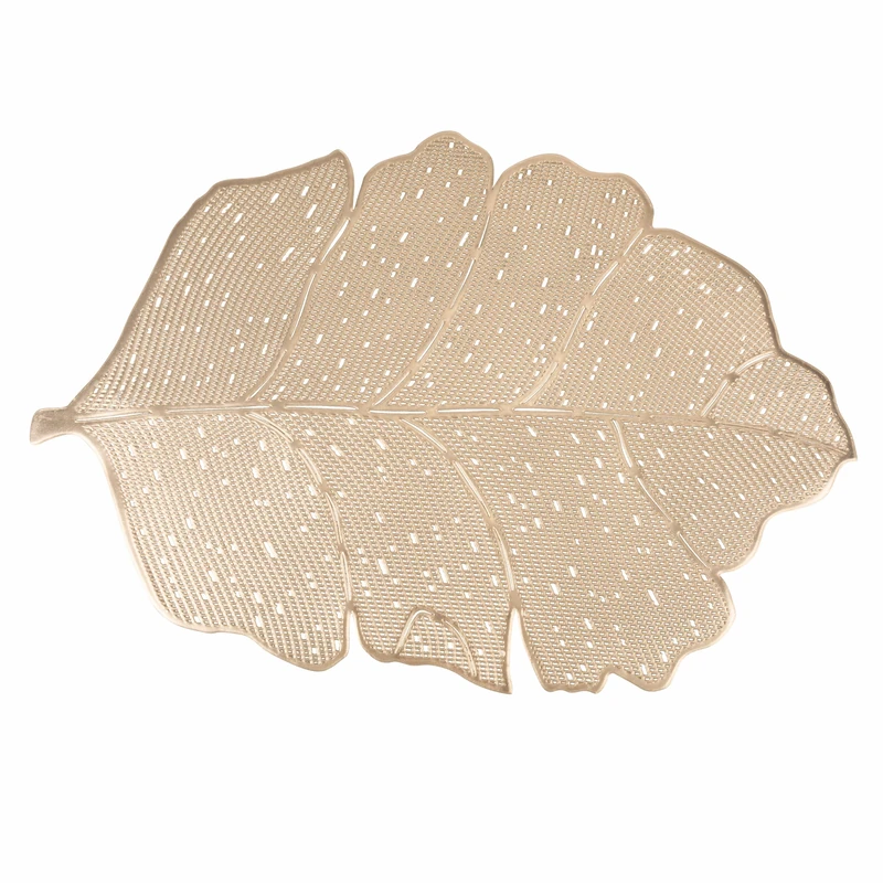 Villa d'Este Home Tivoli Gold Leaf Placemat 45 x 30 cm - Image 1