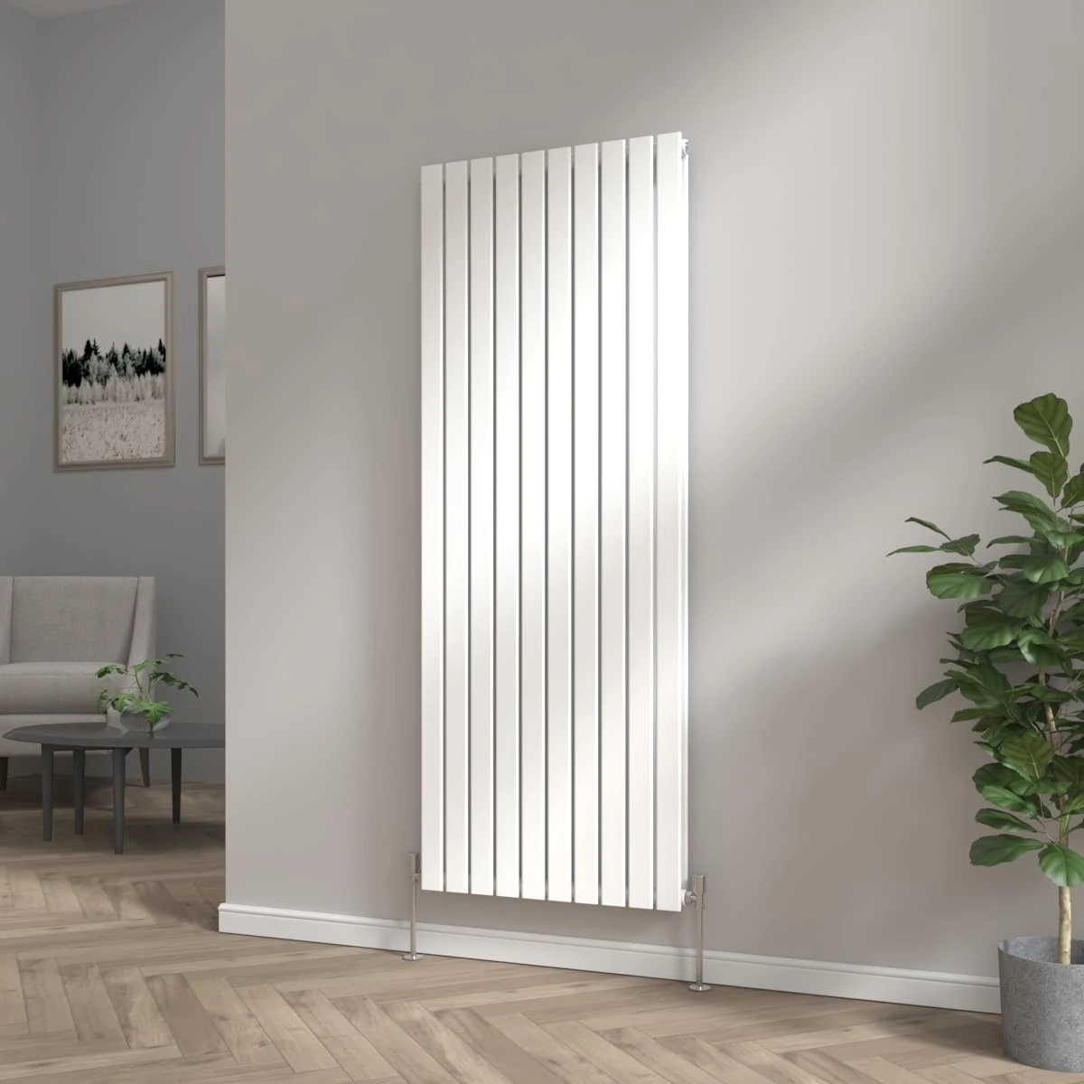 NRG 1800 x 680mm Bathroom Vertical Radiator Gloss White Double Flat Panel Tall Upright Central Heating Rad