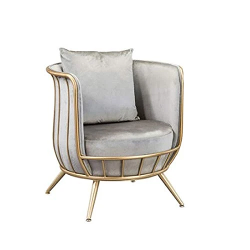 lounge chair,Fabric Single Sofa Chair Iron Light Sofa Simple Small Family Living Room Mesh Red Leisure Lazy Chair