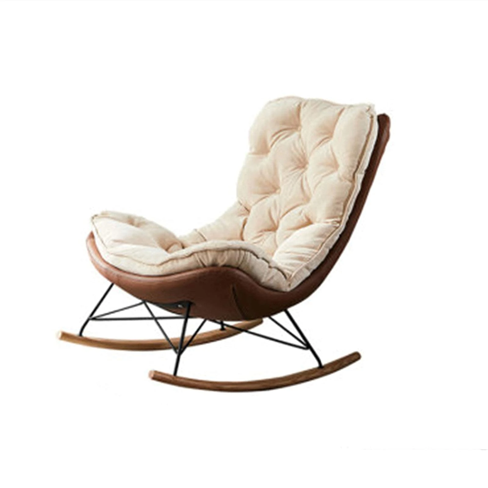 lounge chair,Rocking Chairs, Balcony, Rocking Chair, Adult Deck Chair, Nordic Single Sofa, Home, Living Room, Lazy Rocking Chair, Comfortable Sitting Position
