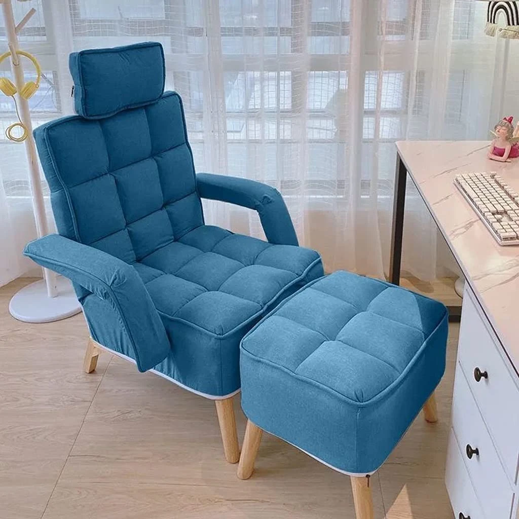 lounge chair,Home work chair, folding lounger, home, bedroom, living room, lazy sofa, chaise longue, Nordic chair for leisure, lunch break, balcony, folding sofa chair