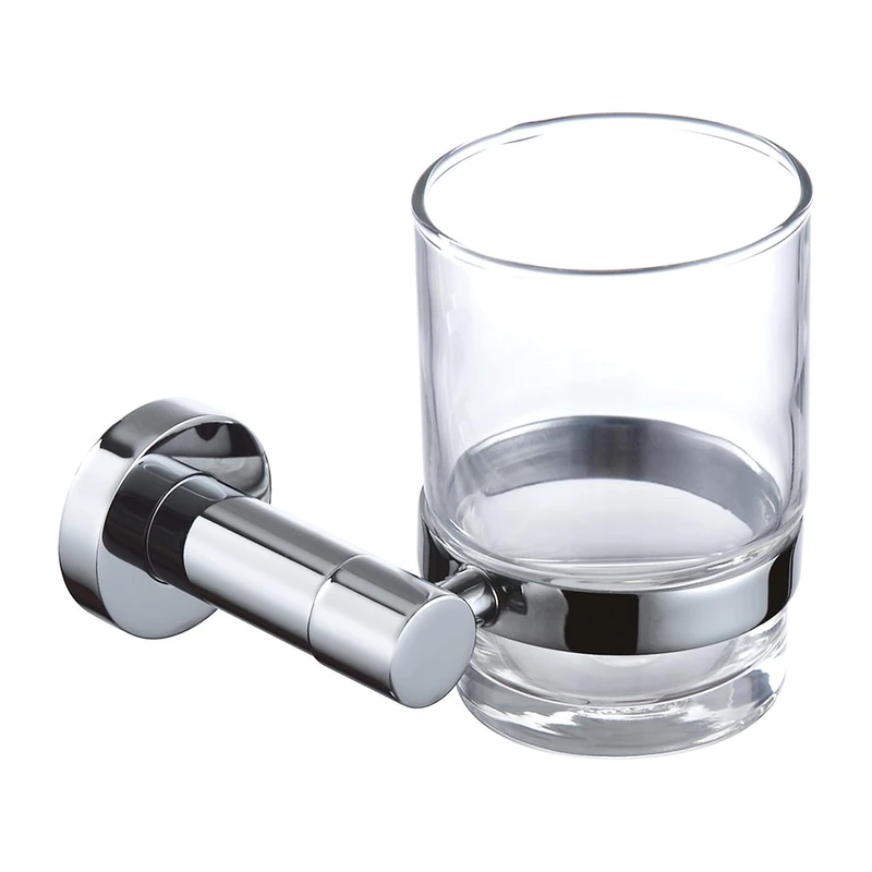 Omnires Bathroom Mug for Toilet Accessories Omnires Modern Project - Chrome - MP60320CR