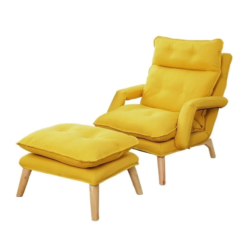 lounge chair,Armchair Bedroom Deck Chair Fabric Folding Single Sofa Chair Living Room Couch