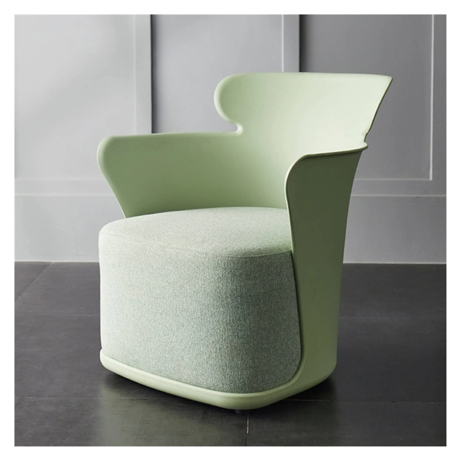 lounge chair,Minimalist sofa, creative design, lazy chair, plastic backrest, comfortable reception sofa, light home fabric, relaxation chair