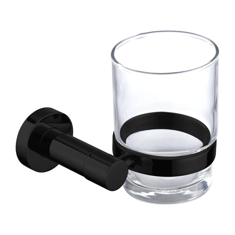 Omnires Bathroom Mug for Toilet Accessories Modern Project - Black - MP60320BL