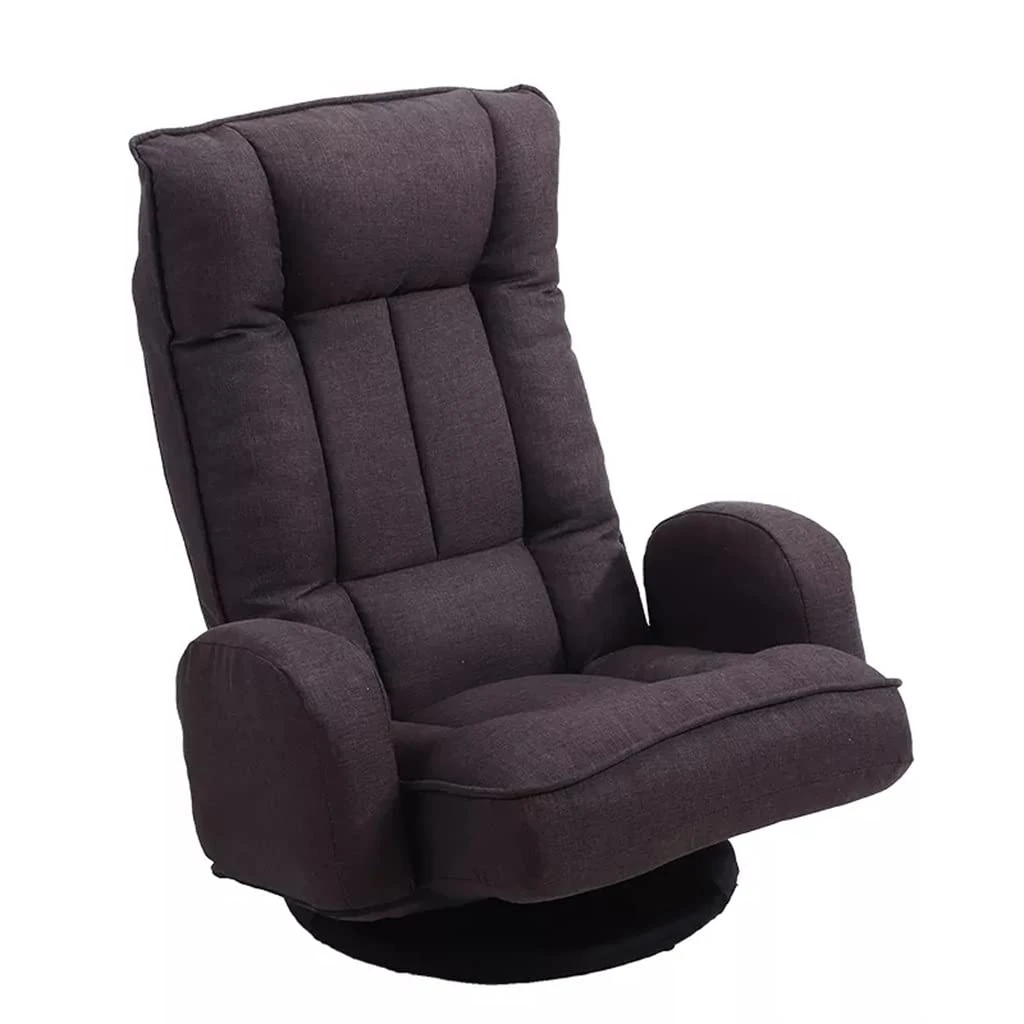 lounge chair,Adjustable Swivel Lazy Sofa Floor Chair, 360 Degree Rotating 5 Position Floor Chair Armrest