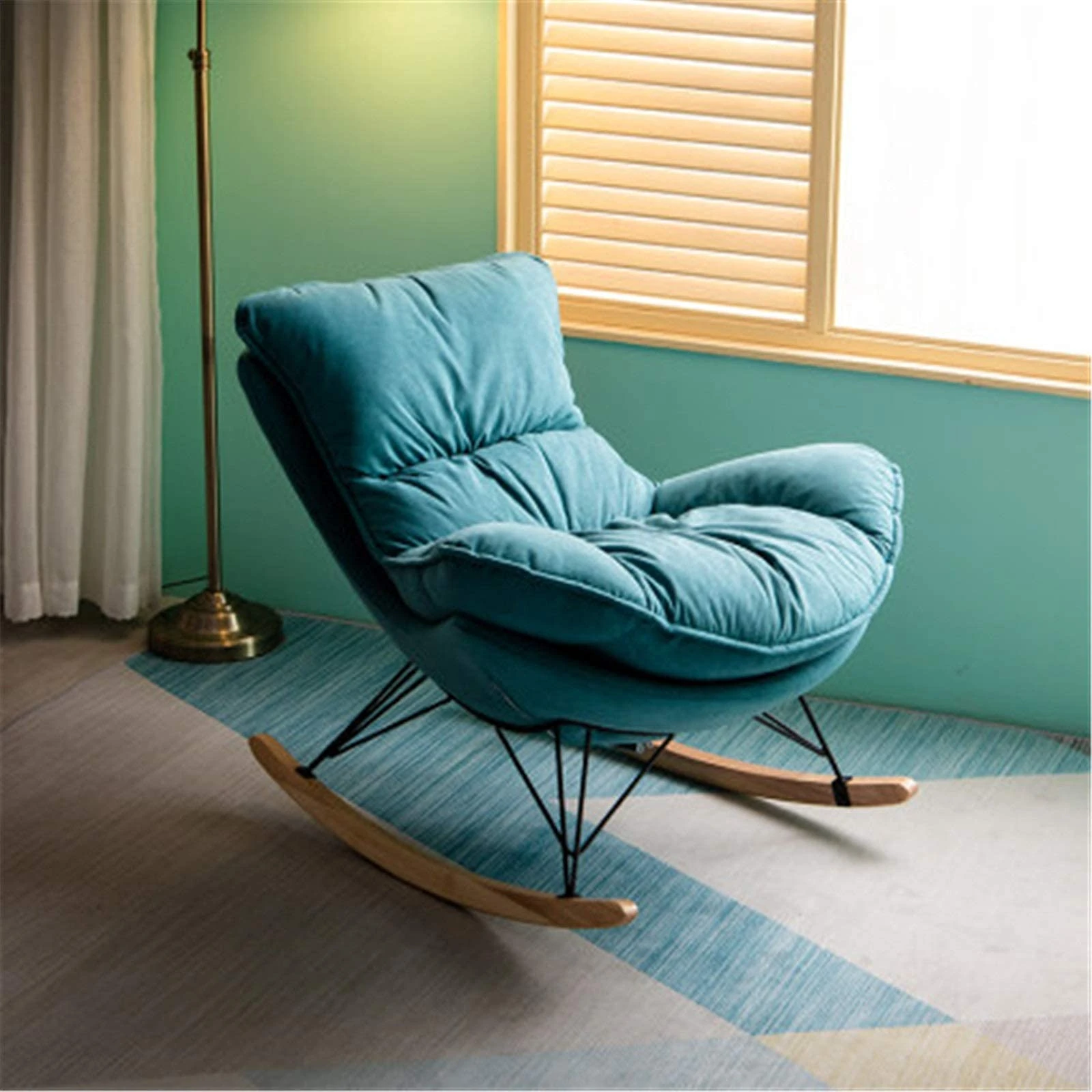 lounge chair,Rocking chair, rocking chair, deck chair, lazy sofa, adult home, Nordic living room, bedroom, single balcony, leisure swing, rocking chair