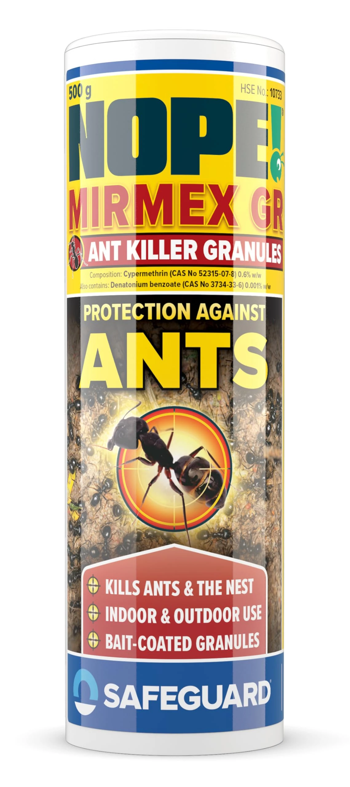 NOPE! Ant Killer Bait Powder 500g for Indoors and Outdoors | Targeted Ant Nest Killer for Mess-Free Elimination | Micro-Encapsulated Delayed-Action Blue Bait Targets Every Stage of Ant Lifecycle
