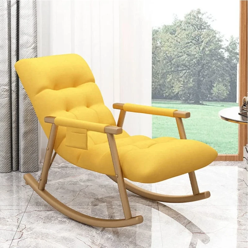 lounge chair,Rocking Chair Nordic Home Single Lounger Leisure Lounger Living Room Deck Chair Bedroom Balcony Rocking Chair Sofa Lazy Chair