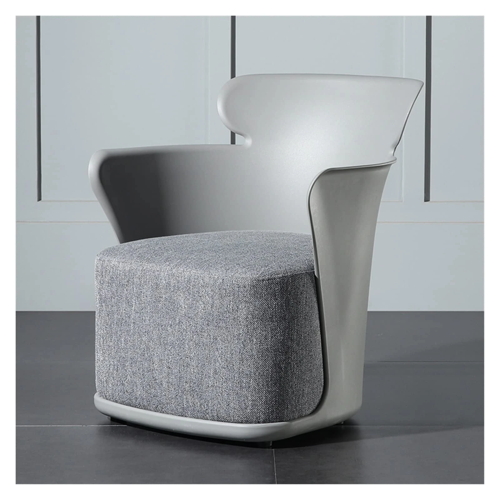 lounge chair,Minimalist sofa, creative design, lazy chair, plastic backrest, comfortable reception sofa, light home fabric, relaxation chair