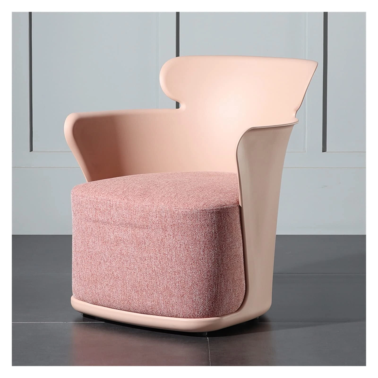 lounge chair,Minimalist sofa, creative design, lazy chair, plastic backrest, comfortable reception sofa, light home fabric, relaxation chair