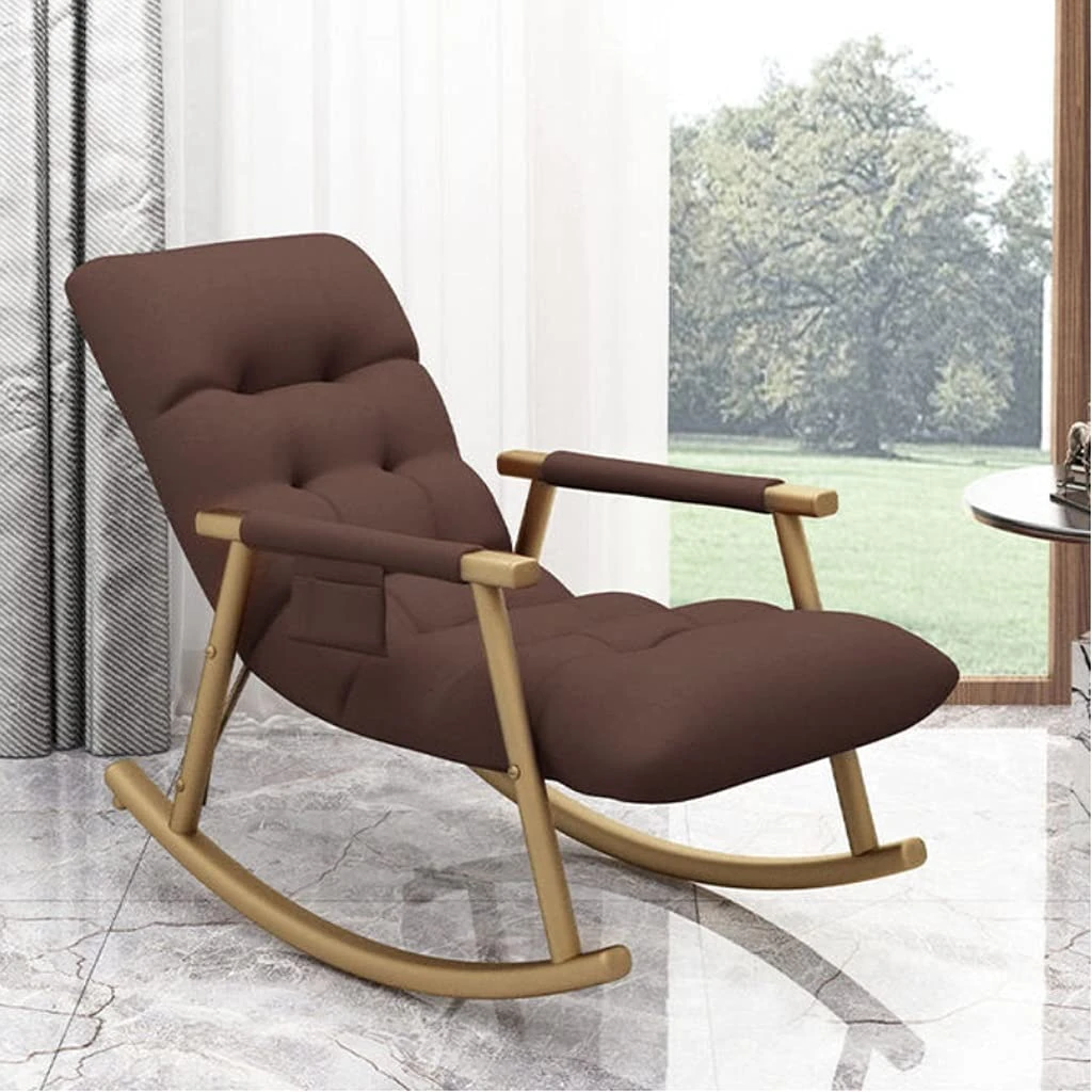 lounge chair,Rocking Chair Nordic Home Single Lounger Leisure Lounger Living Room Deck Chair Bedroom Balcony Rocking Chair Sofa Lazy Chair