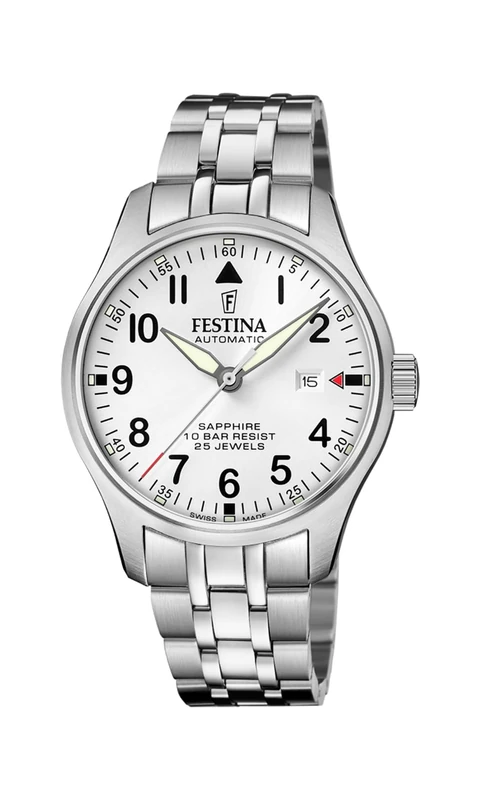 Festina Swiss Made Mens Automatic Steel Watch with Bracelet F20151/A