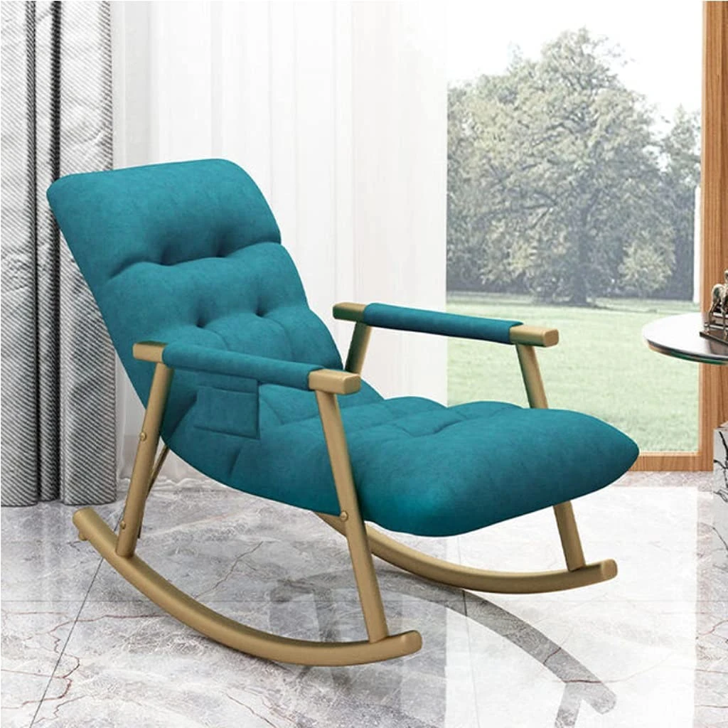 lounge chair,Rocking Chair Nordic Home Single Lounger Leisure Lounger Living Room Deck Chair Bedroom Balcony Rocking Chair Sofa Lazy Chair