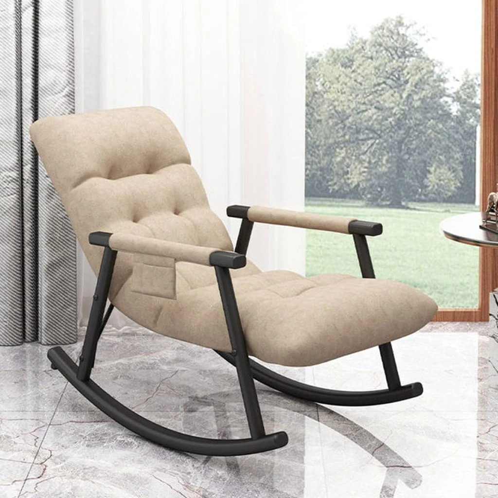 lounge chair,Rocking Chair Nordic Home Single Lounger Leisure Lounger Living Room Deck Chair Bedroom Balcony Rocking Chair Sofa Lazy Chair