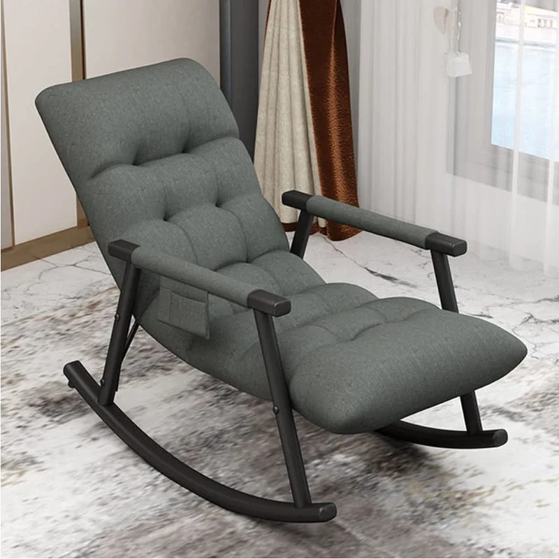 lounge chair,Rocking Chair Nordic Home Single Lounger Leisure Lounger Living Room Deck Chair Bedroom Balcony Rocking Chair Sofa Lazy Chair