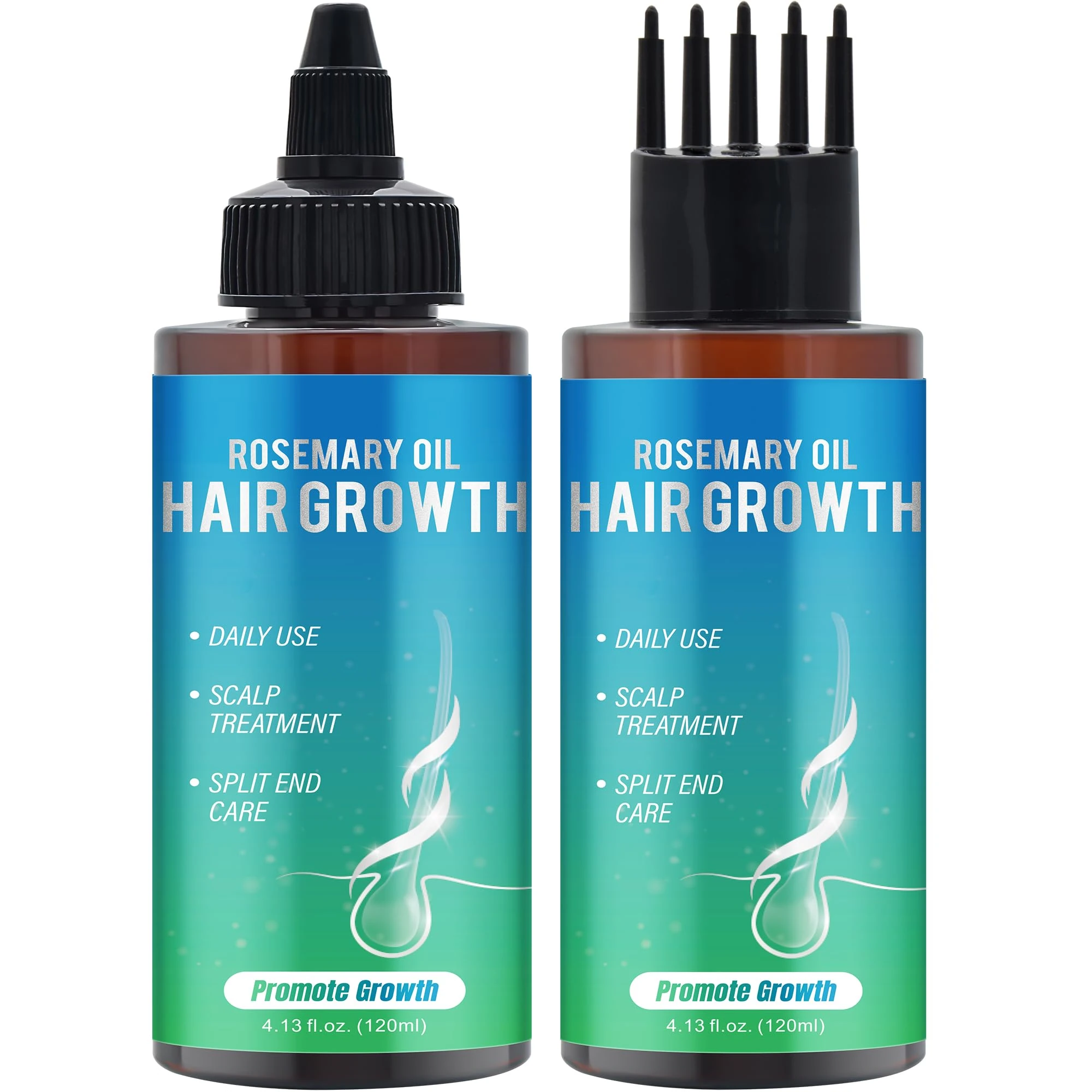 Rosemary Oil for Hair Growth,2x120ml Diluted Rosemary Oil and Hair Serum for Dry Damaged Hair,Proven Hair Loss Treatment & Hair Thickening Products