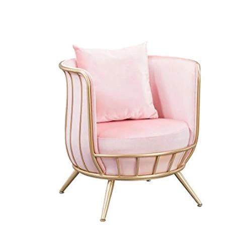 lounge chair,Fabric Single Sofa Chair Iron Light Sofa Simple Small Family Living Room Mesh Red Leisure Lazy Chair