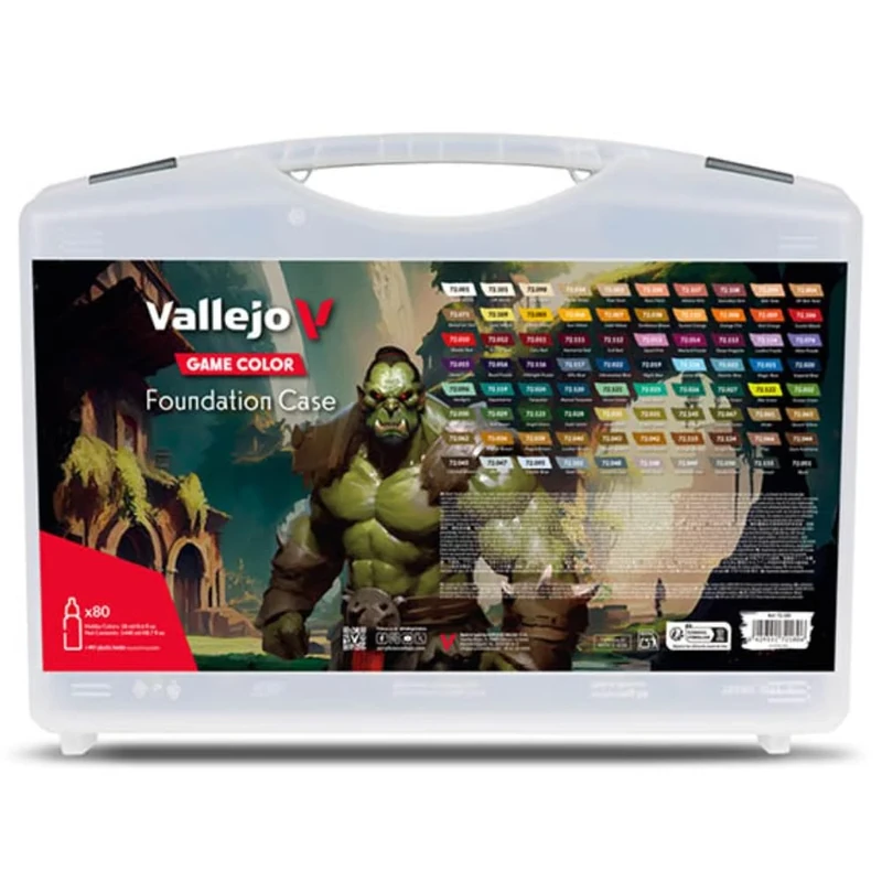 AV Vallejo Game Color Set - Foundation (80 Cols & case)