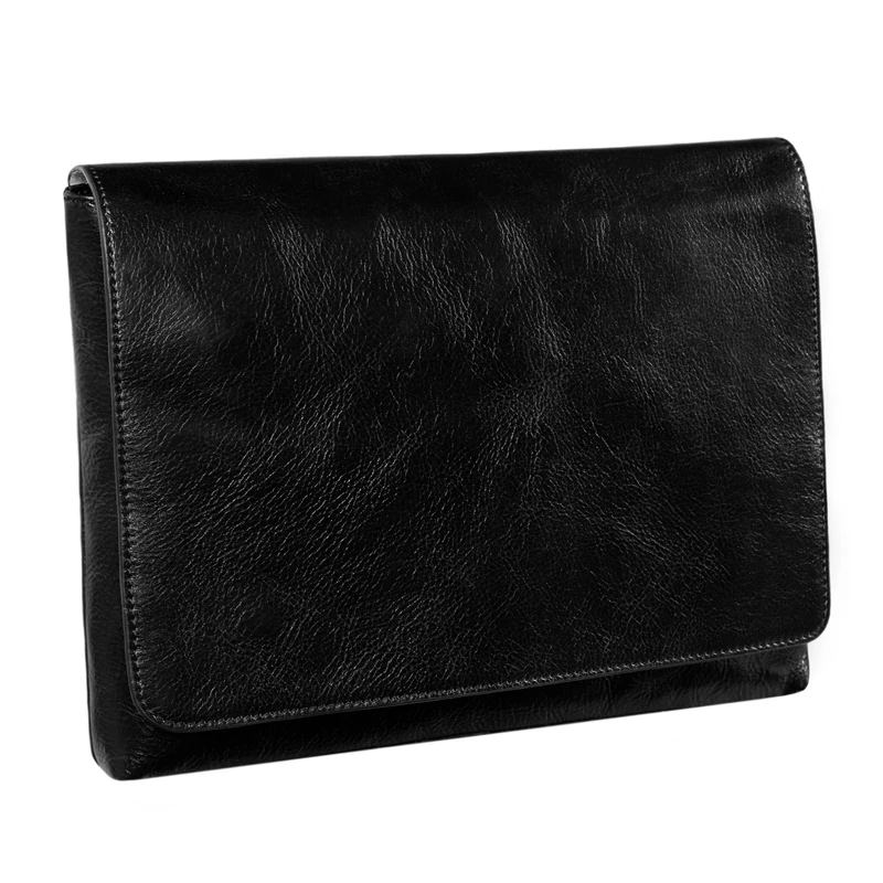 Time Resistance Leather Messenger Bag for Men - Crossbody Bag - Full Grain Leather - Tablet Sized Shoulder Bag