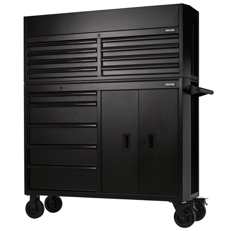 BUNKER 24249 Combined Roller Cabinet and Tool Chest, 13 Drawer, 52 Inch