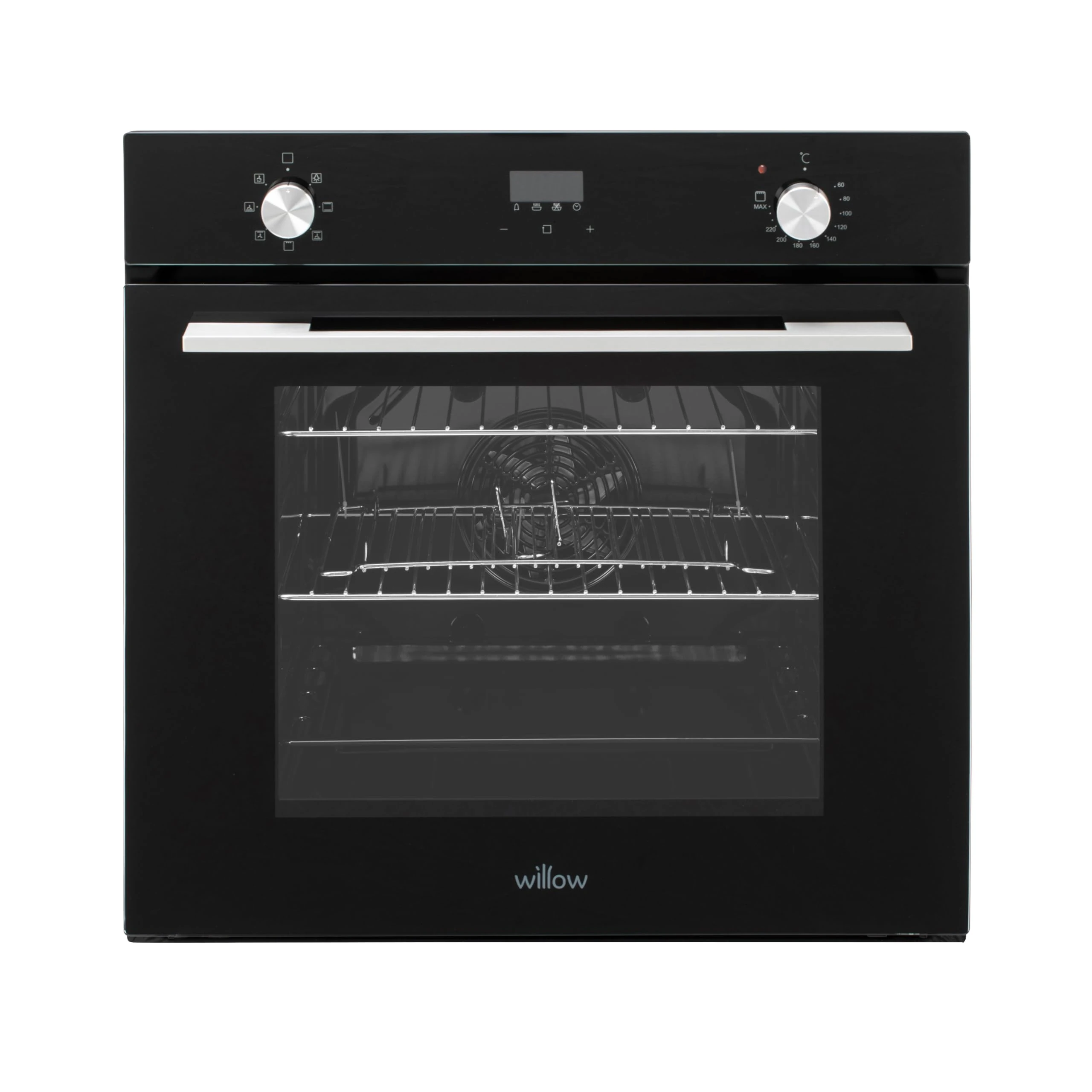 Willow WOF60DBK 60cm Fan Assisted Oven with Plug and 7 Oven Functions, Touch Control, Integrated Grill, 2 Years Warranty - Black