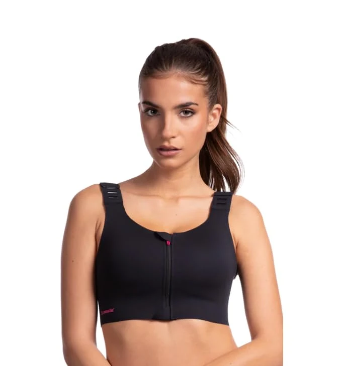 LIPOELASTIC- PI Elite- Post-Operative Compression Bra -Breast Augmentation, Breast Reduction, Breast Reconstruction, Mastopexy- UV Protection (UK, Numeric, 30, Regular, Regular, DE) Black