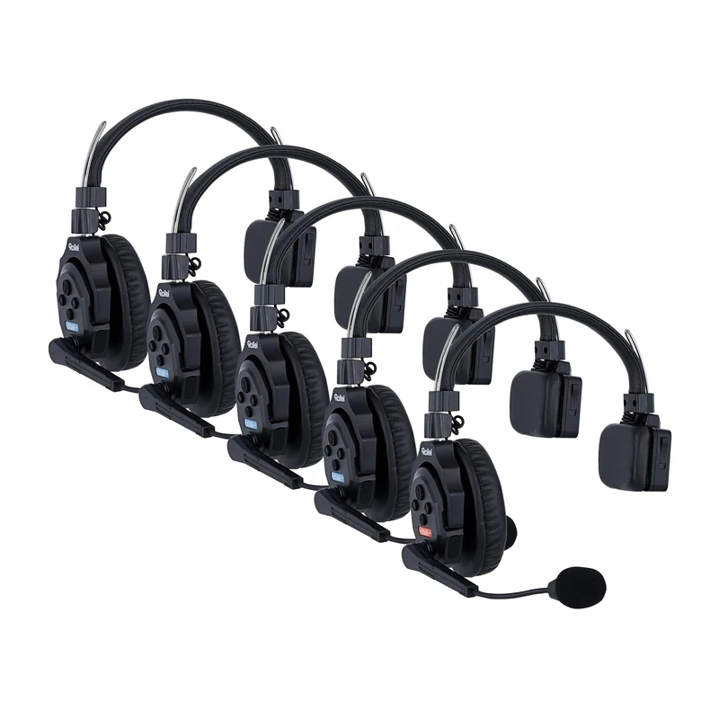 Rollei Xtalk X5 Intercom Headset | Flexible, Noise Reduction, Live Audio | Up to 350 m Range, 20 Hours Battery Life (Xtalk X5)
