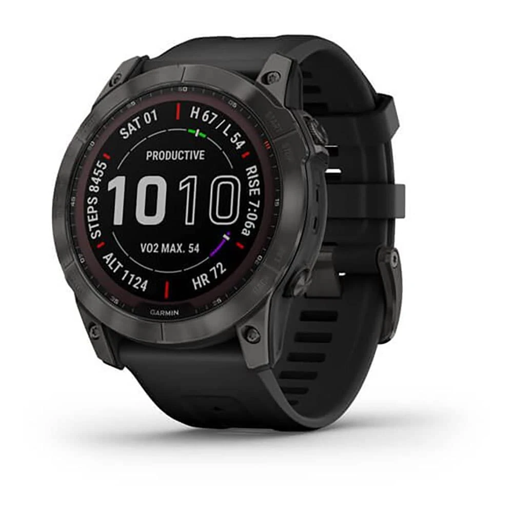 Garmin Fenix 7X Sapphire Solar - Carbon Grey DLC Titanium - GPS Watch - 4.0cm Digital Display