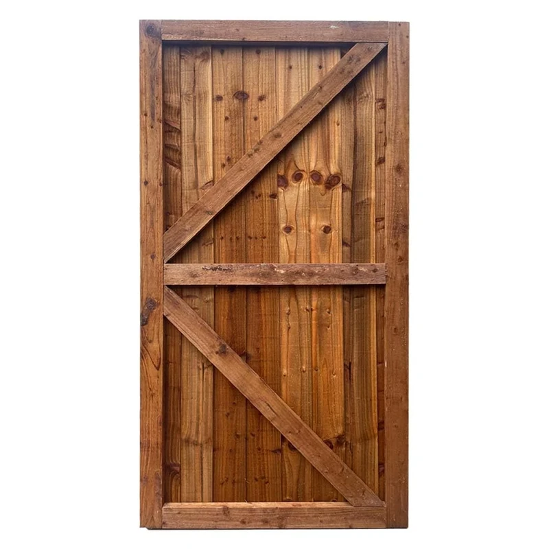 Beds Planet Garden Gate, Pedestrian Wooden Gate Pressure Treated, Wooden Feather Edge Garden Door 6ft Height 2 Feet Width 2 inches Depth (180cm High x 75cm Wide x 6cm Deep)